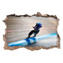 Vinilos 3d ciclismo agujero pared 3d